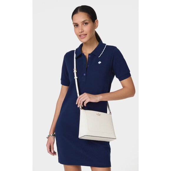 New Kate Spade Leila Crossbody Pebble Leather Meringue - Picture 3 of 5